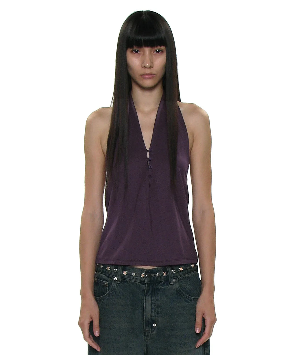 [ 店主極推 Pre-order ] PWC Button-up Jersey Halter Neck Top