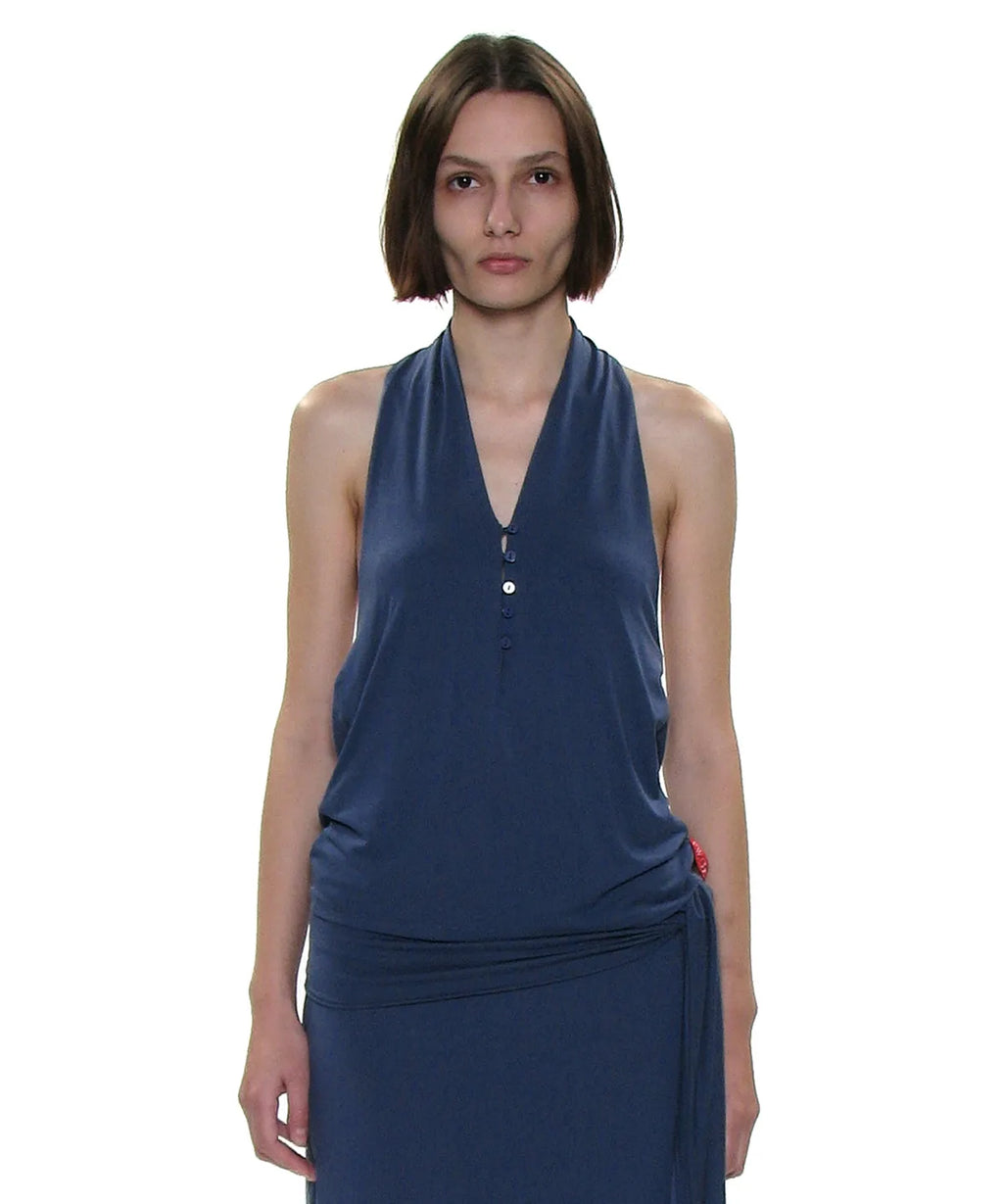 [ 店主極推 Pre-order ] PWC Button-up Jersey Halter Neck Top