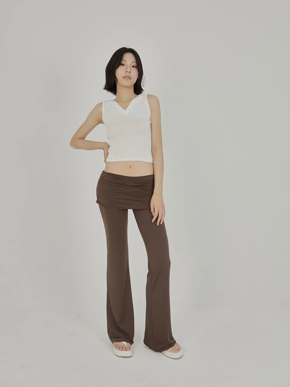 [ Pre-order ] AS Basic Shirring Folding Pants