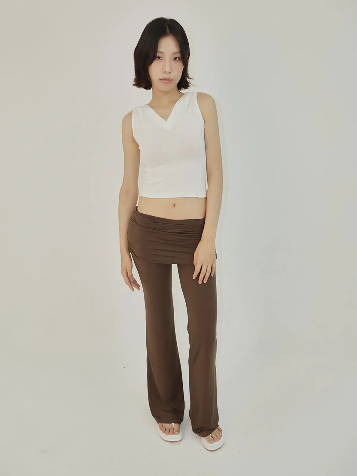 [ Pre-order ] AS Basic Shirring Folding Pants
