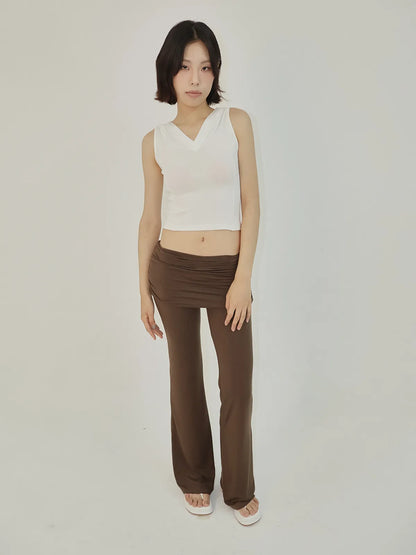 [ Pre-order ] AS Basic Shirring Folding Pants
