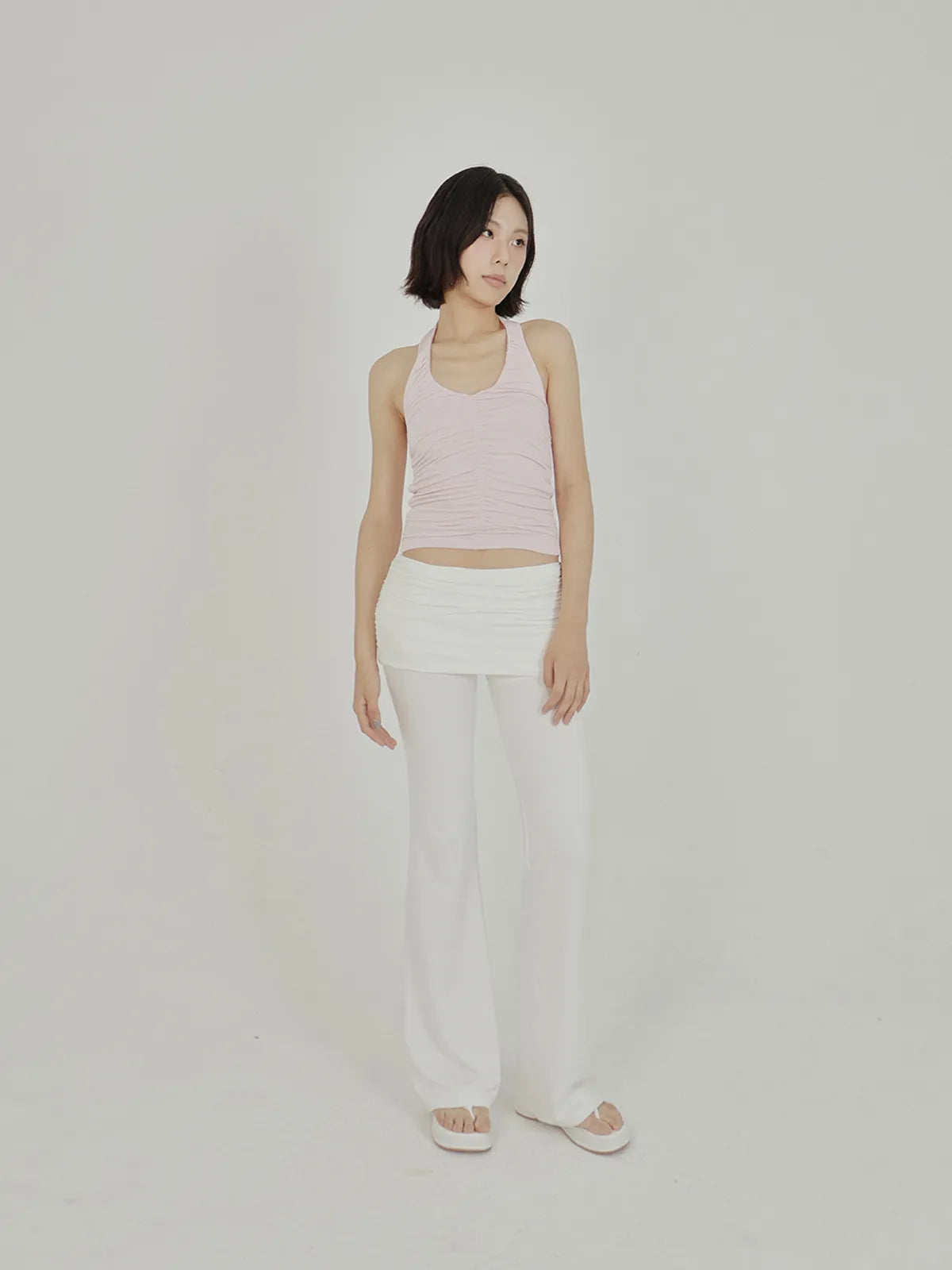 [ Pre-order ] AS Basic Shirring Folding Pants
