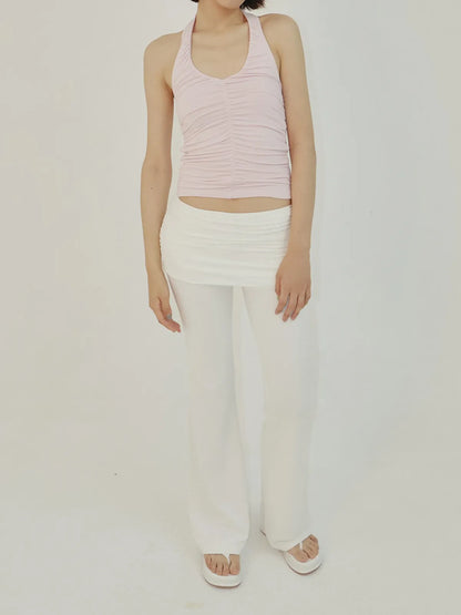 [ Pre-order ] AS Basic Shirring Folding Pants