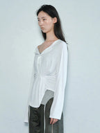 [ Pre-order ] Button Henley Neck Top