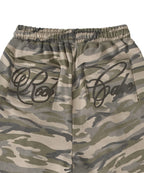 [ Pre-order ] Rockcake Camo Script Bermuda Sweat Shorts
