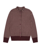 [ Pre-order ] Rockcake Stripe Logo Knit Cardigan