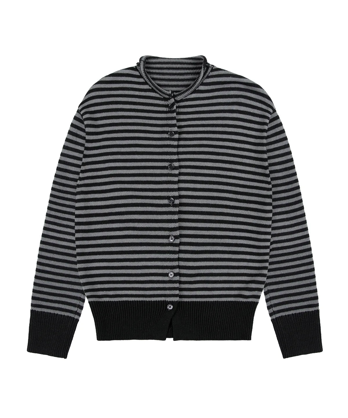 [ Pre-order ] Rockcake Stripe Logo Knit Cardigan