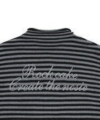 [ Pre-order ] Rockcake Stripe Logo Knit Cardigan