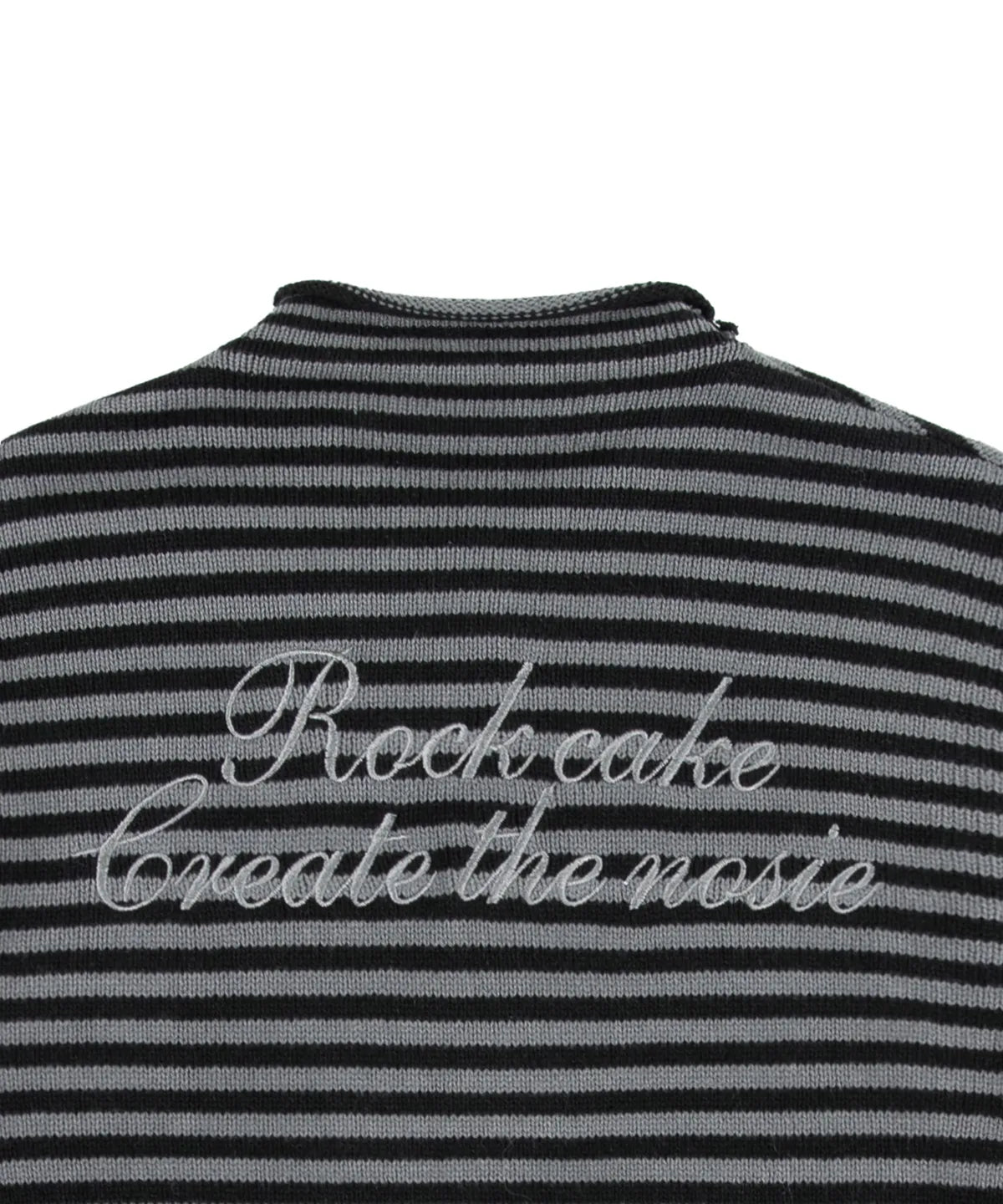 [ Pre-order ] Rockcake Stripe Logo Knit Cardigan