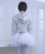 [ Pre-order ] Stripe Wrap Hood Cardigan