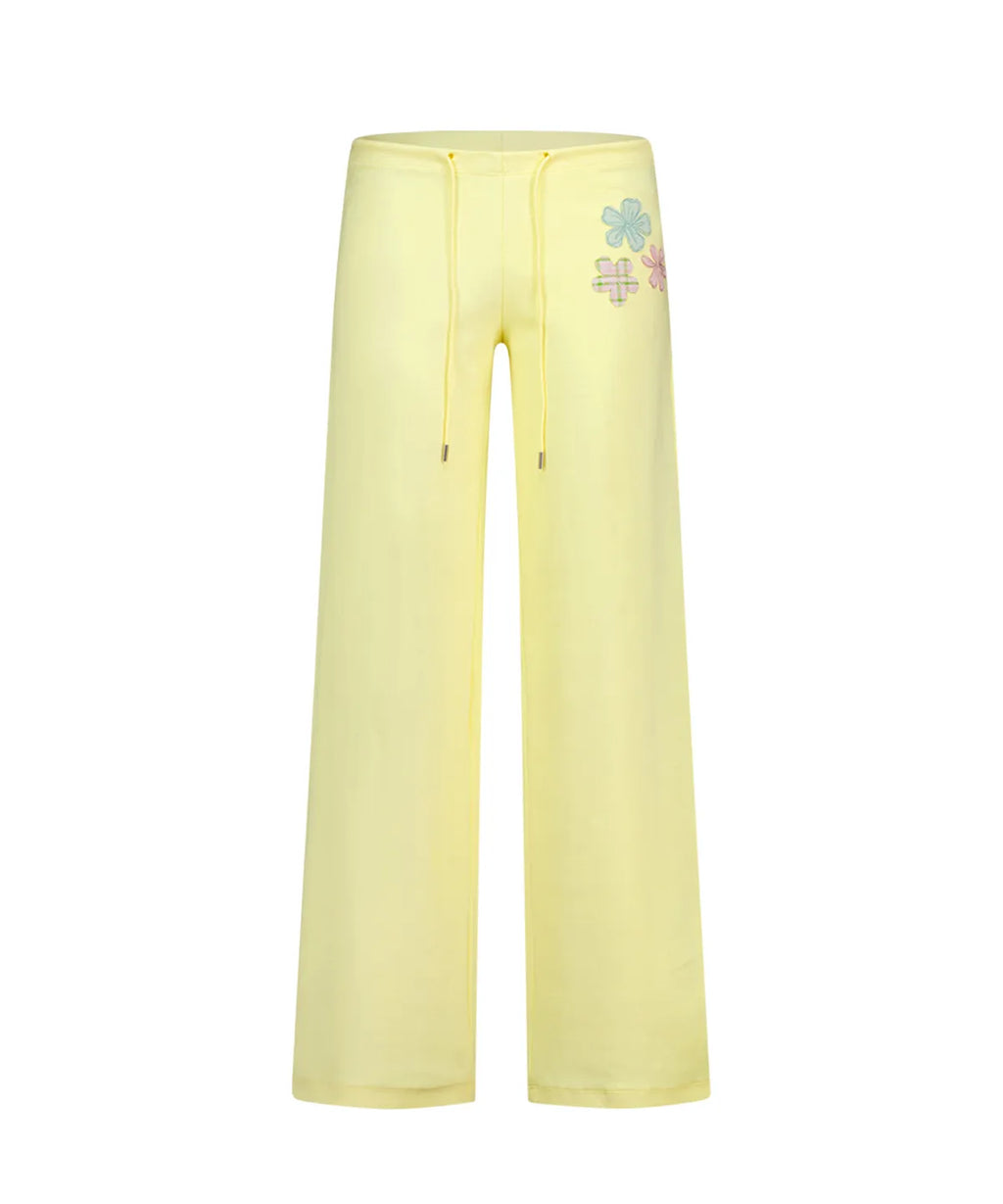 [ Pre-order ] Flower Applique Bootcut Pants
