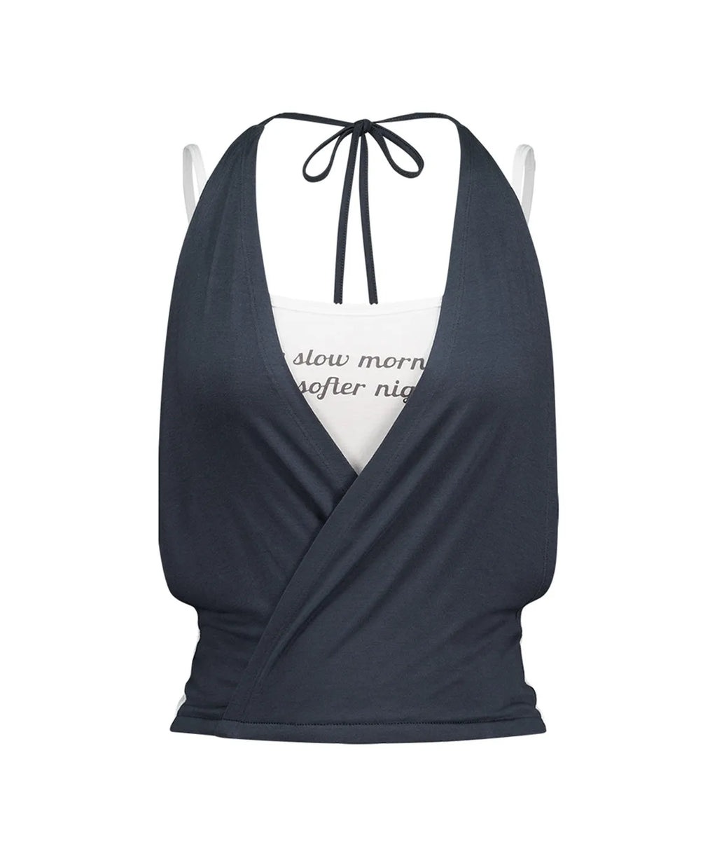 [ Pre-order ] Layered Halter Sleeveless