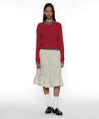 [ Pre-order ] PWC Lace Trim Tiered Mid Skirt