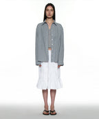 [ Pre-order ] PWC Lace Trim Tiered Mid Skirt