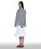 [ Pre-order ] PWC Lace Trim Tiered Mid Skirt