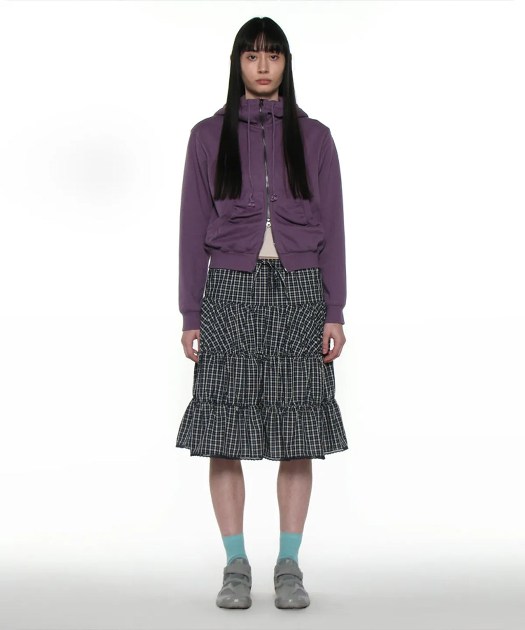[ Pre-order ] PWC Lace Trim Tiered Mid Skirt