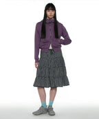 [ Pre-order ] PWC Lace Trim Tiered Mid Skirt