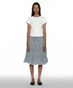 [ Pre-order ] PWC Lace Trim Tiered Mid Skirt