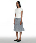 [ Pre-order ] PWC Lace Trim Tiered Mid Skirt