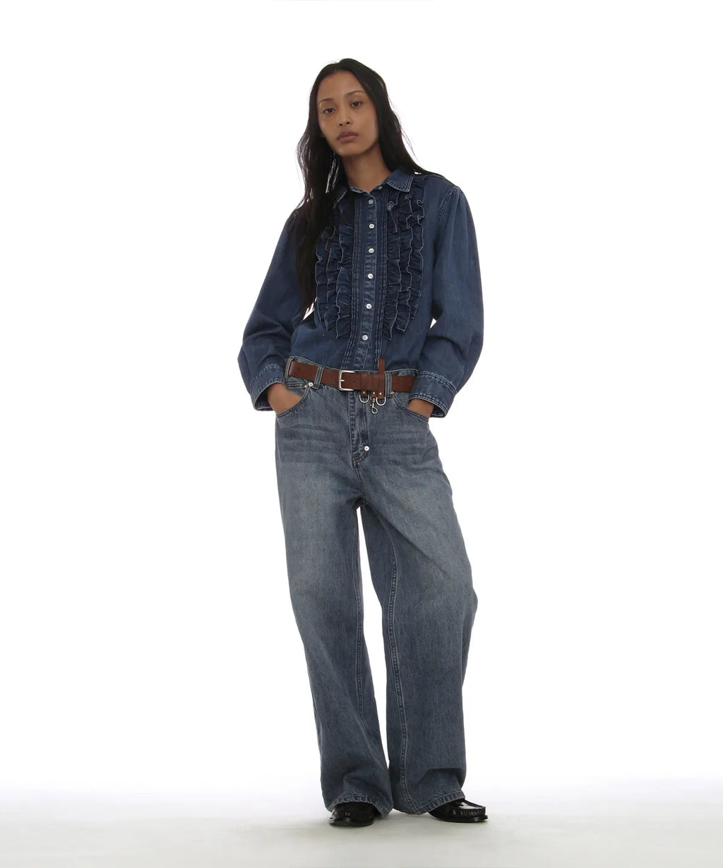 [ Pre-order ] Classic Wide Leg Loose Jeans
