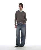 [ Pre-order ] Classic Wide Leg Loose Jeans