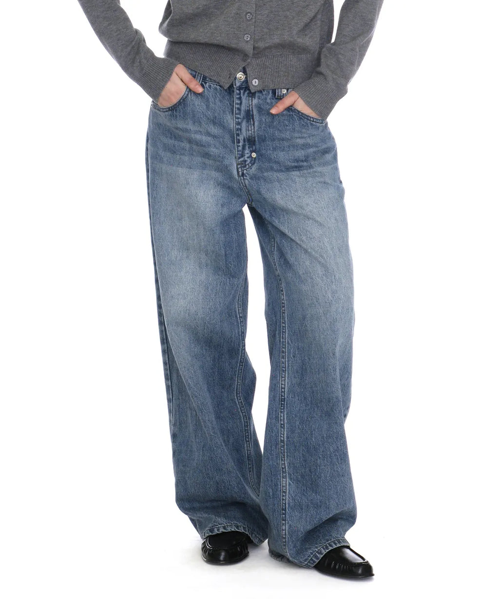 [ Pre-order ] Classic Wide Leg Loose Jeans