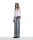 [ Pre-order ] Drawstring Loose Jeans