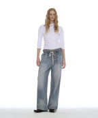 [ Pre-order ] Drawstring Loose Jeans
