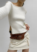 [ 現貨 ] 秋冬必入厚針織單膊側開上衣 Basil Unbalanced Shoulder Knit