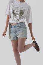 [ Pre-order ] Autumn Made Marina Denim Shorts ( L來港中 )