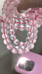 [ 現貨 ] 🇲🇿莫桑比克超透體六芒星粉晶 Natural Mozambique Rose Quartz Bracelet