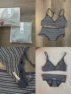 [ Pre-order ] 間條內衣套裝👙 Pattern Oh! Bra Panty SET ( 內附胸墊 )