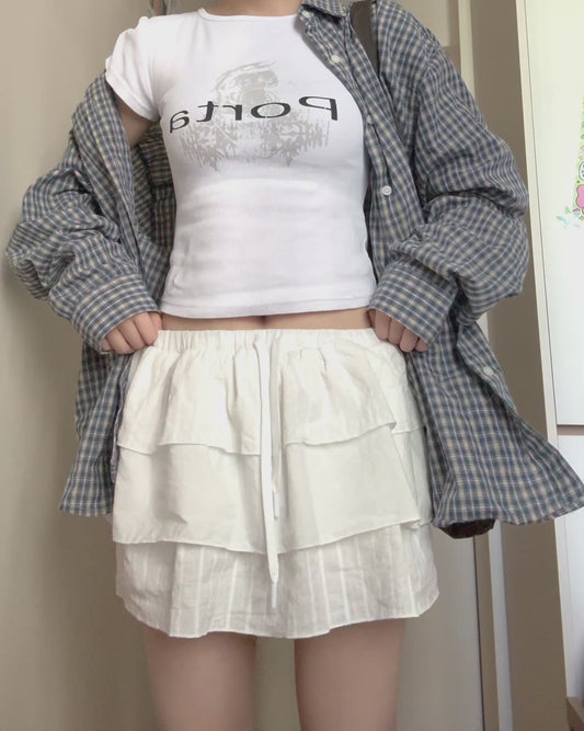 [ Pre-order ] Unisex Runde Overfit Check Shirt