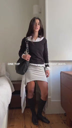 [ 現貨 ] 3way Slit Top Grey