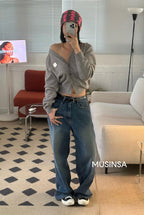 [ Pre-order ] Square Logo Knit Cardigan