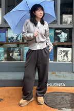 [ Pre-order ] Square Logo Knit Cardigan