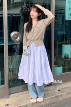 [ Pre-order ] Square Logo Knit Cardigan