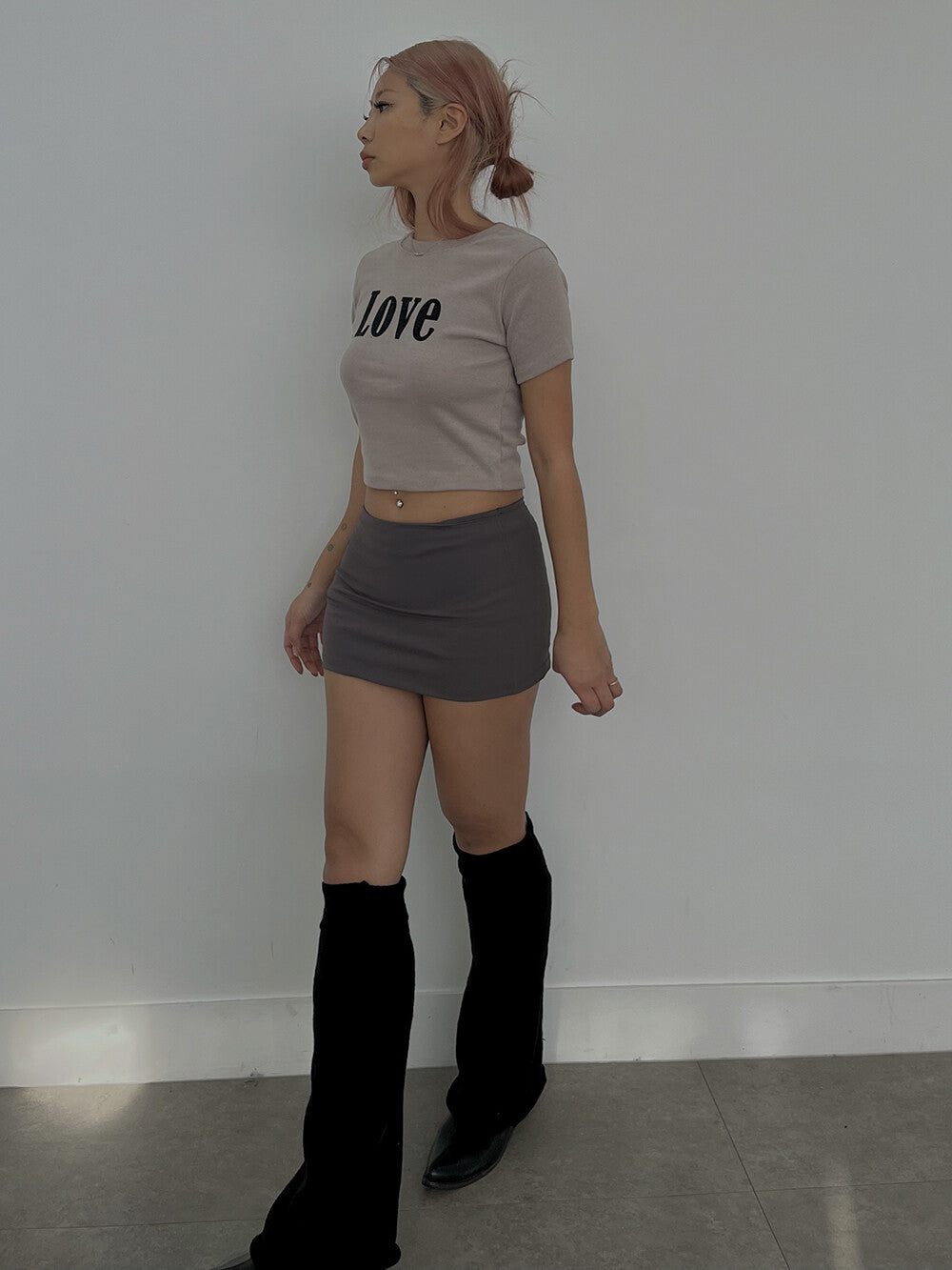 [ KR0335 ] Bite me mid waist skort