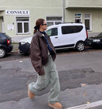 [ KR0367 ]  70s vintage leather jacket