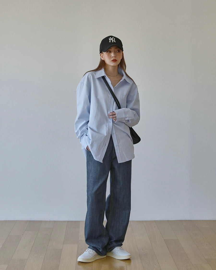[ Pre-order ] Chaining Oversize Oxford Shirt