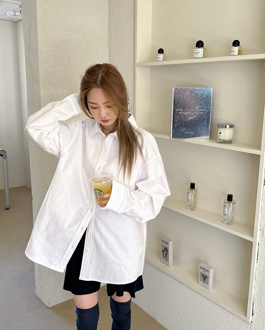 [ Pre-order ] Chaining Oversize Oxford Shirt