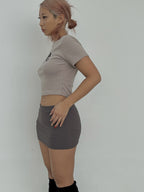 [ KR0335 ] Bite me mid waist skort