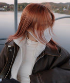 [ KR0367 ]  70s vintage leather jacket