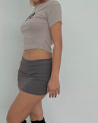 [ KR0335 ] Bite me mid waist skort