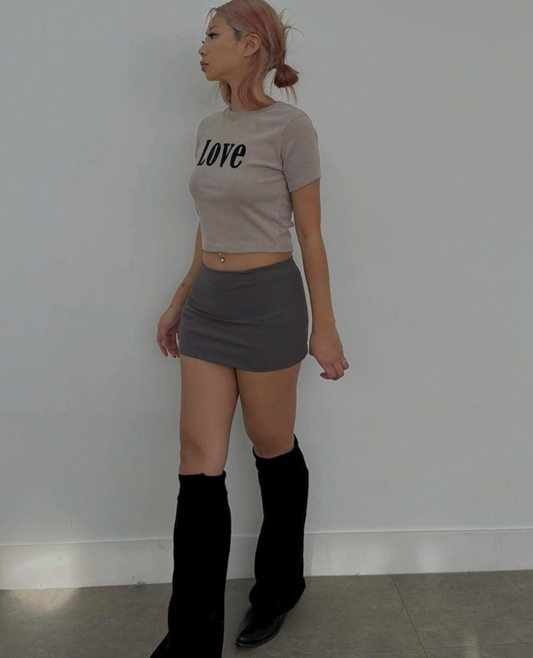 [ KR0335 ] Bite me mid waist skort