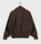 [ KR0367 ]  70s vintage leather jacket