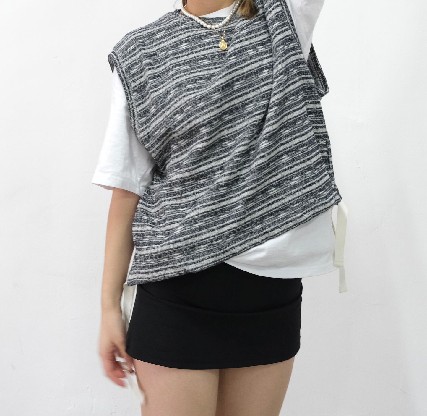 [ KR0334 ] UNISEX Mix me knitted tank top