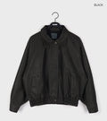 [ KR0367 ]  70s vintage leather jacket